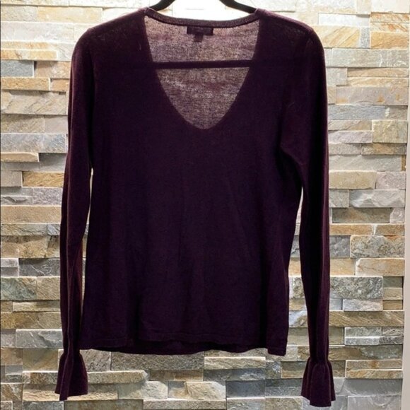 14th & Union Scoop Neck Ruffle Cuff Sweater - Picture 3 of 6